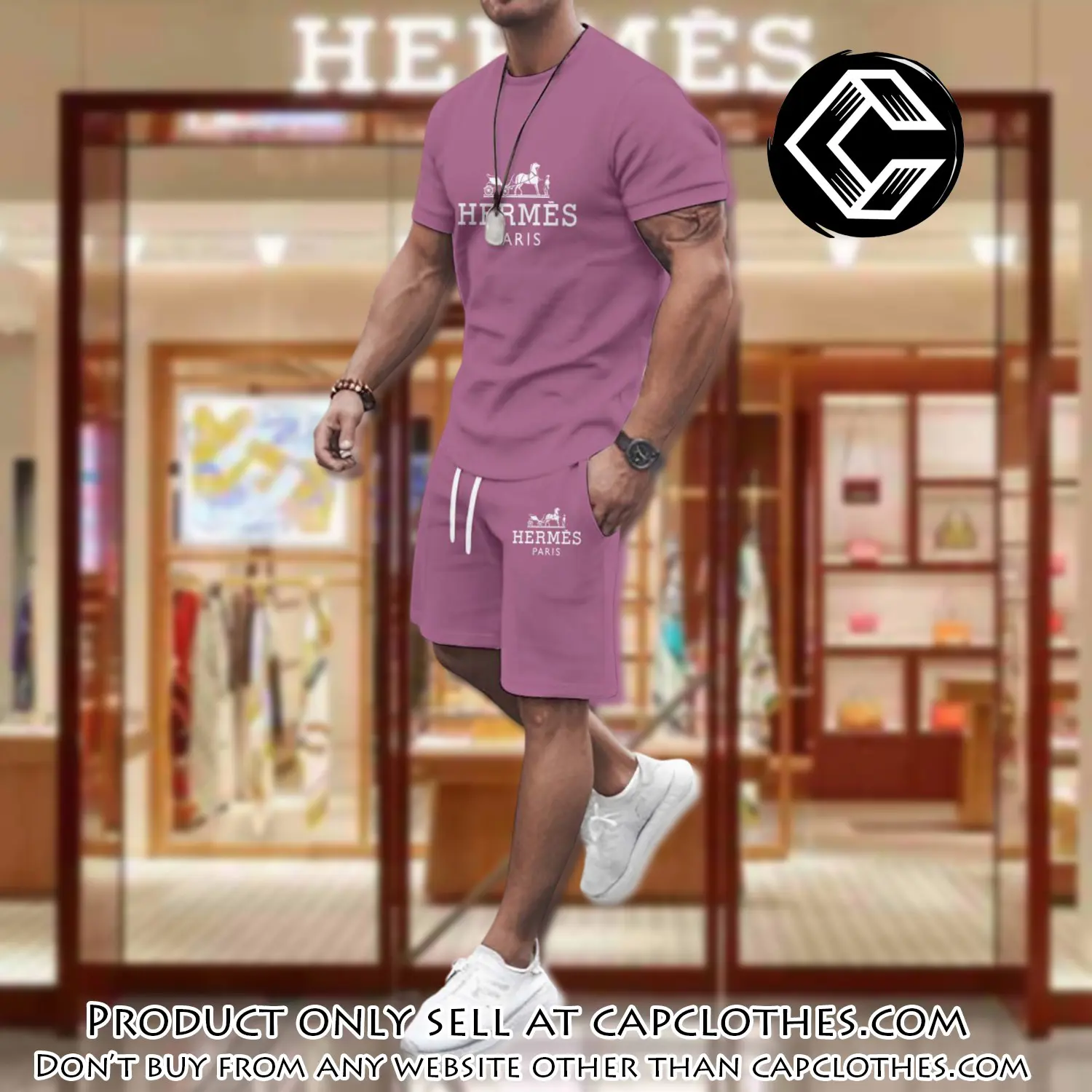 Hermes combo unisex tshirt & short limited luxury outfit cts1104 cc5646757